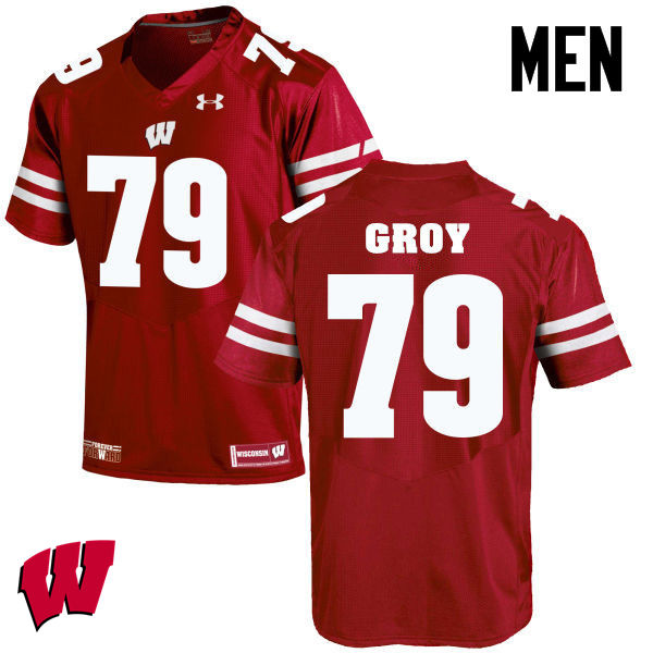 Wisconsin Badgers Men's #79 Ryan Groy NCAA Under Armour Authentic Red College Stitched Football Jersey MX40N08OD